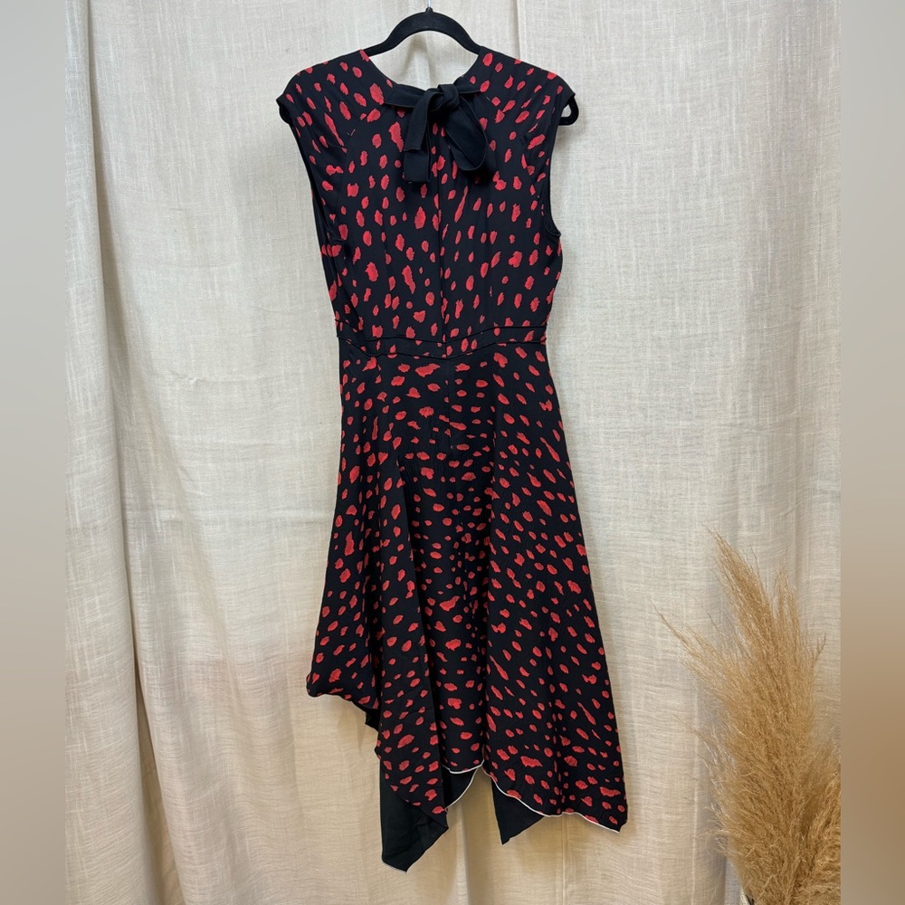 Proenza Schouler Red Leopard Georgette Dress in Size 6 - Picture 6 of 11